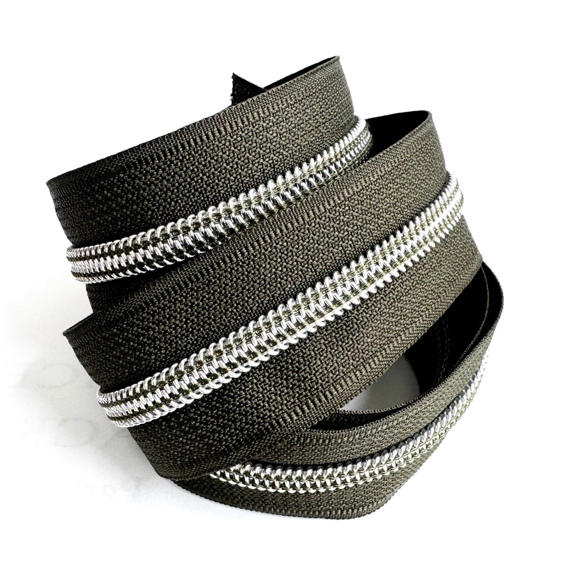 olive green zipper tape