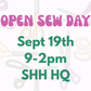 OPEN SEW DAY!
