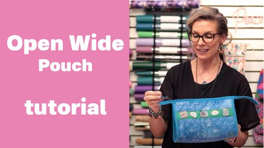 Blue Open Wide Pouch KIT with video tutorial