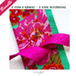 DIY craft bundle featuring 2 yards of vibrant pink floral fabric with bright green accents and 3 yards of matching hot pink woven webbing strap.