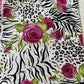Roses and Animal print fabric 36" x 56"