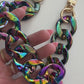 Acrylic Bag Chain - Oil Slick color