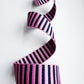 Striped strapping withpurple pattern on a white background