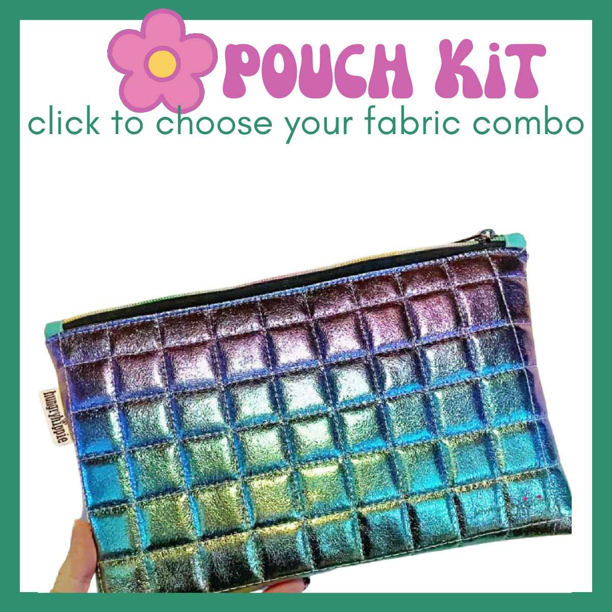 Quilted Soft Vinyl Zipper Pouch KIT