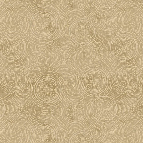 Beige fabric texture with circular pattern