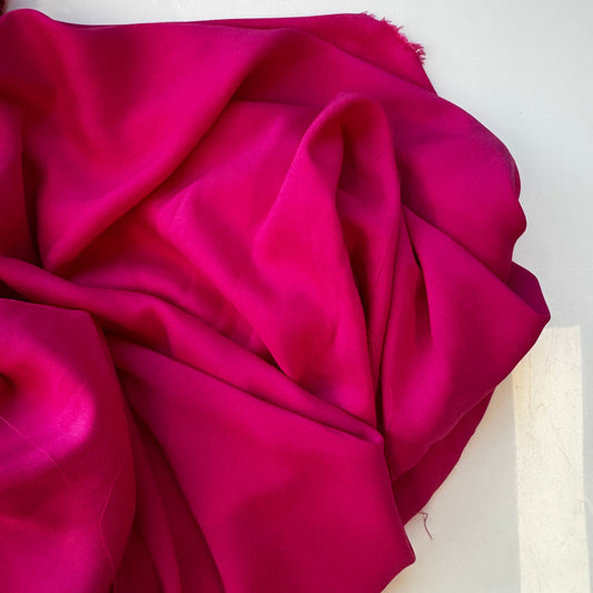 Hot pink Rayon-Challis per yard
