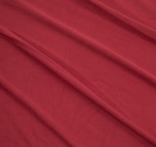 Red Stretch Bamboo Rayon Jersey Knit fabric per yard