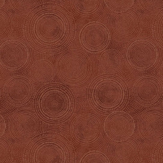 Brown fabric with circular pattern