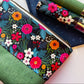 floral vinyl and art gallery fabric with cork material bundle for handmade bags