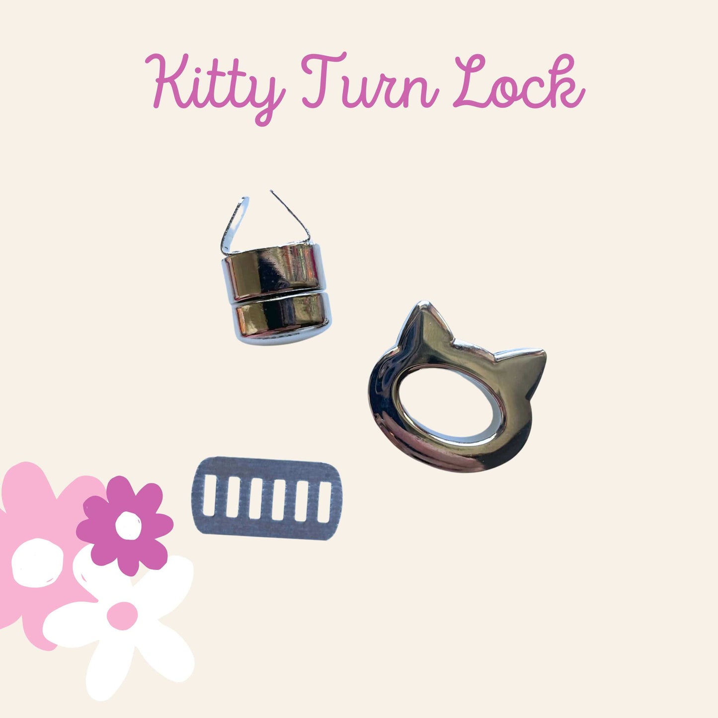 Kitty Turn Lock nickel silver