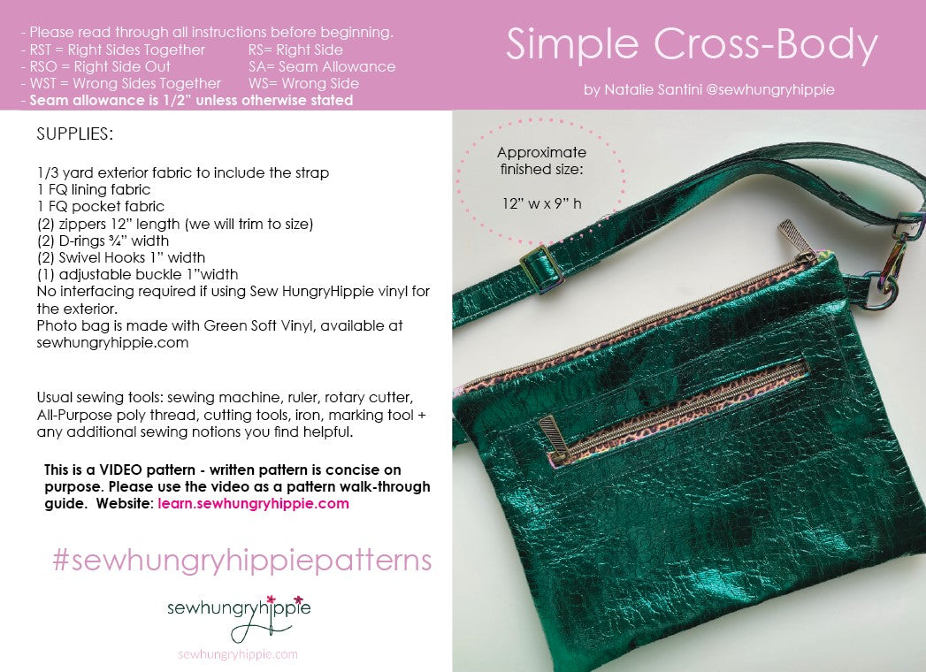 Simple Cross Body Bag Course