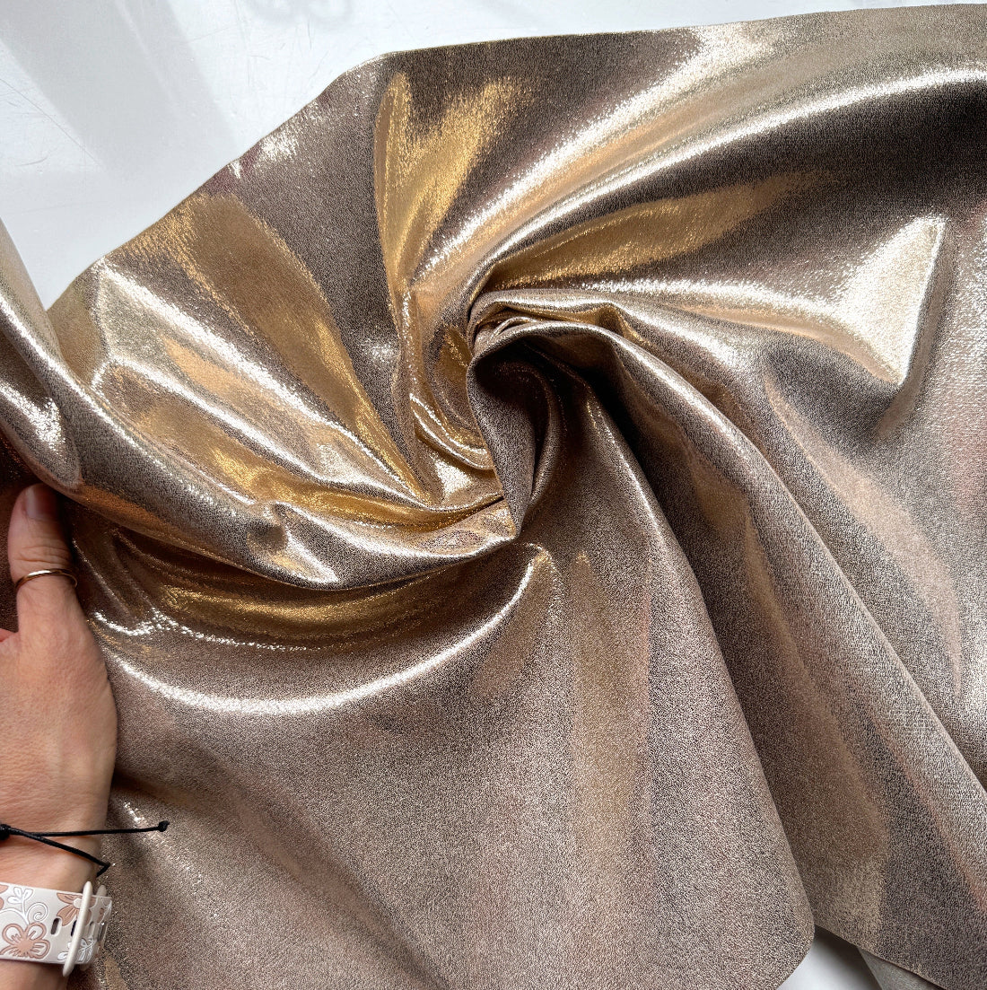 Soft Vinyl Fabric – Gold | Metallic Shimmer for Bag Making
