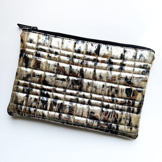 Metallic quilted clutch bag sewing kit