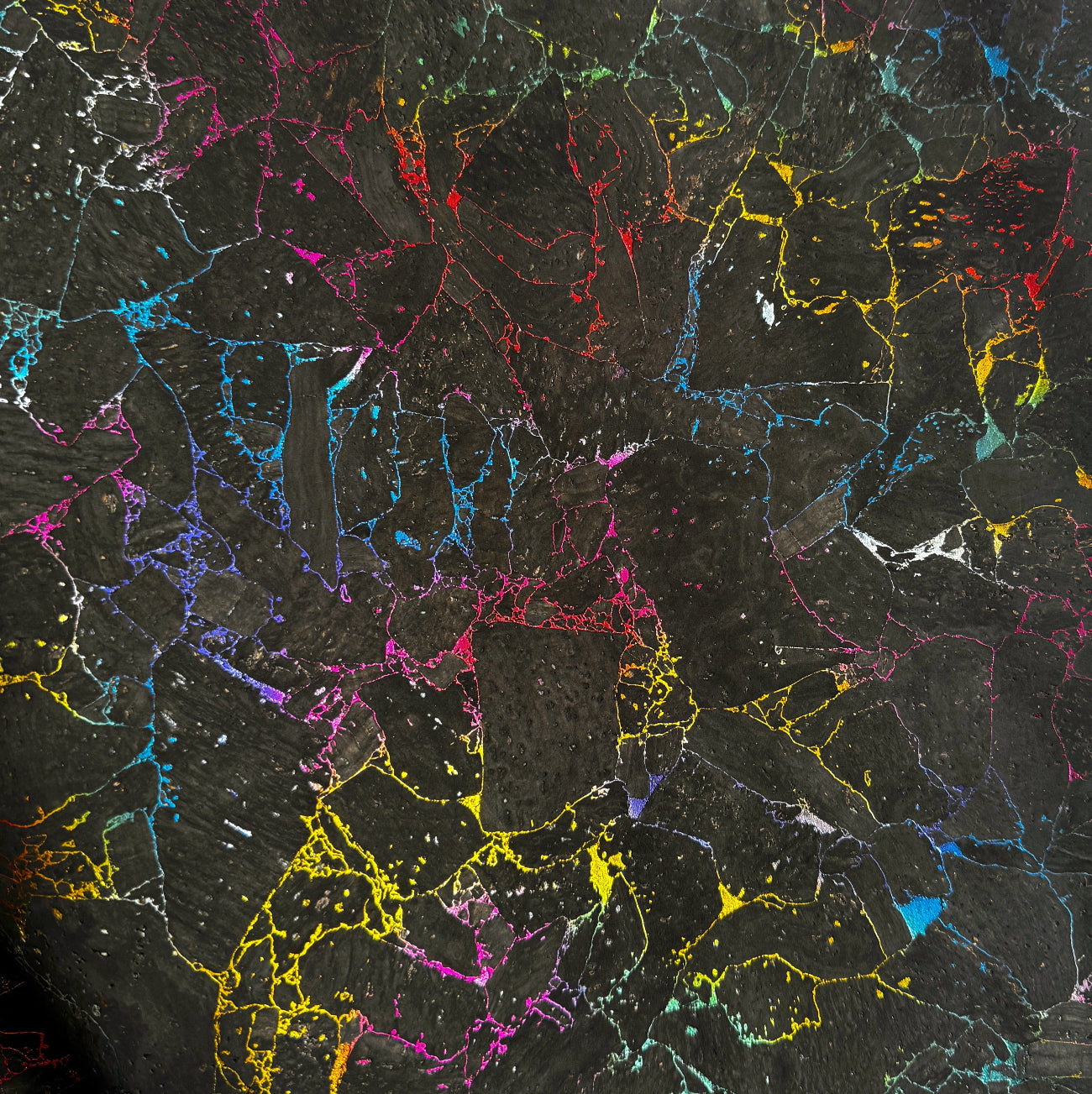Colorful abstract pattern on a black background