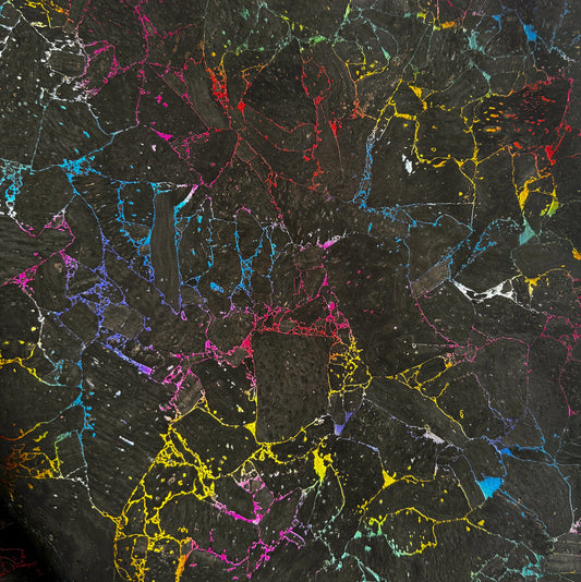 Colorful abstract pattern on a black background