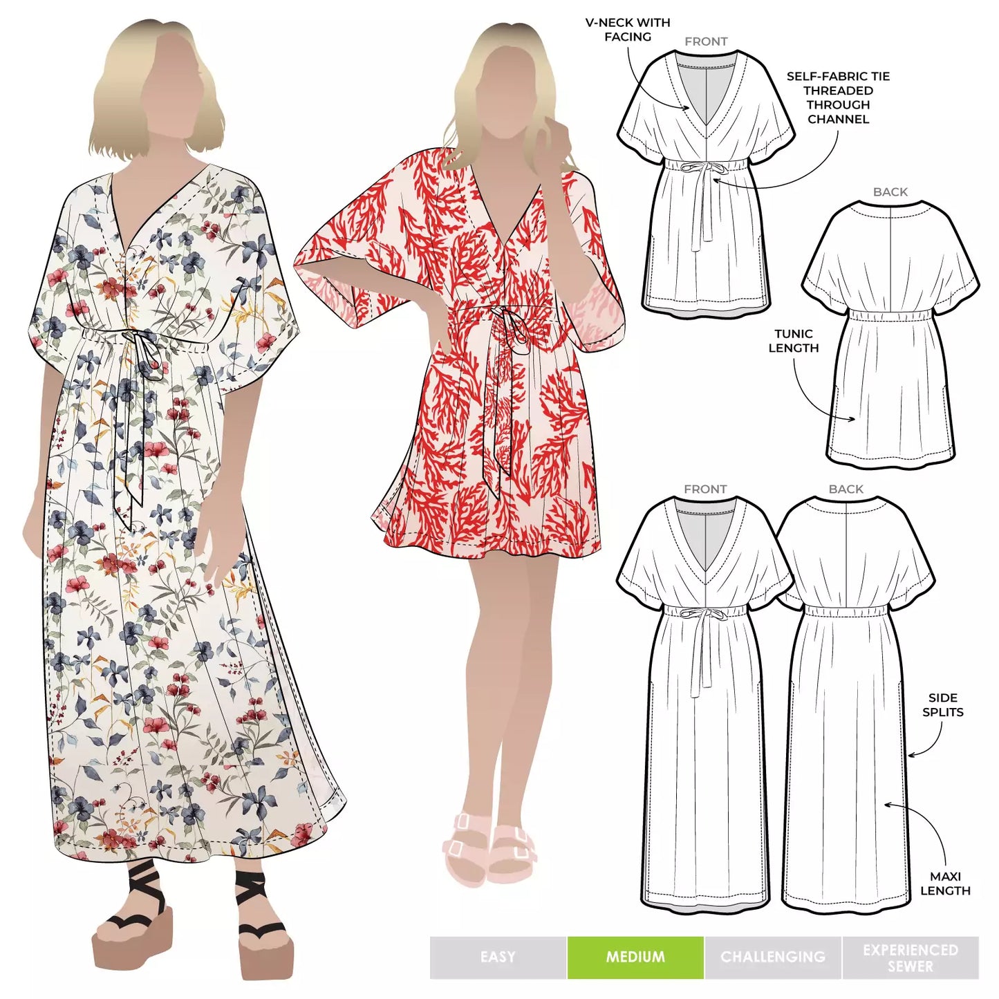 Over-Dress or Swim Cover Up sewing pattern