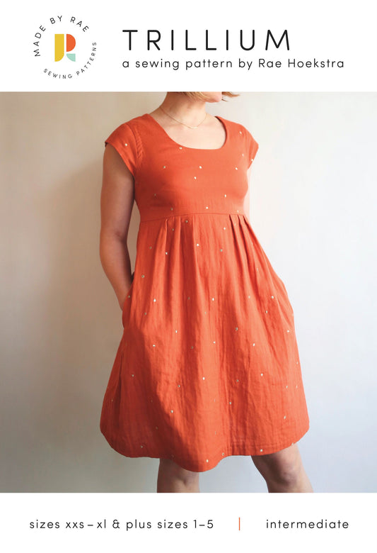 Trillium Dress pattern - printed - Made by Rae