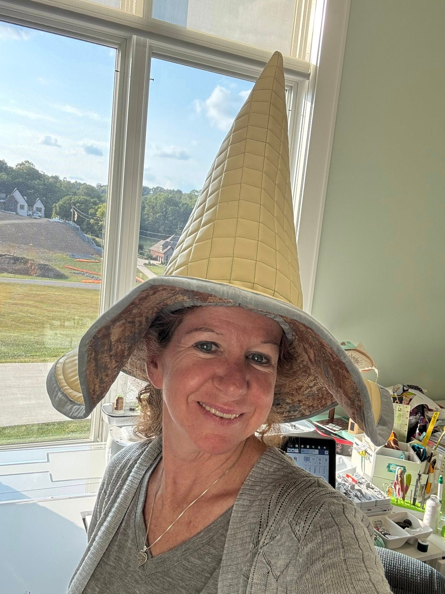 Quilted Witchy Hat pattern pieces