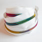 zipper tape coiled up on a white background