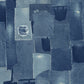 Abstract pattern of blue fabric patches