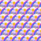 fabric wideback from Alison Glass with purple rainbows and sun design