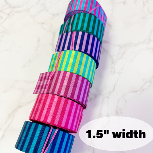 Color Stripes Webbing Bundle  1.5" width
