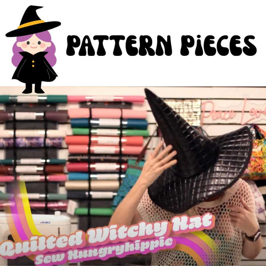 Quilted Witchy Hat pattern pieces