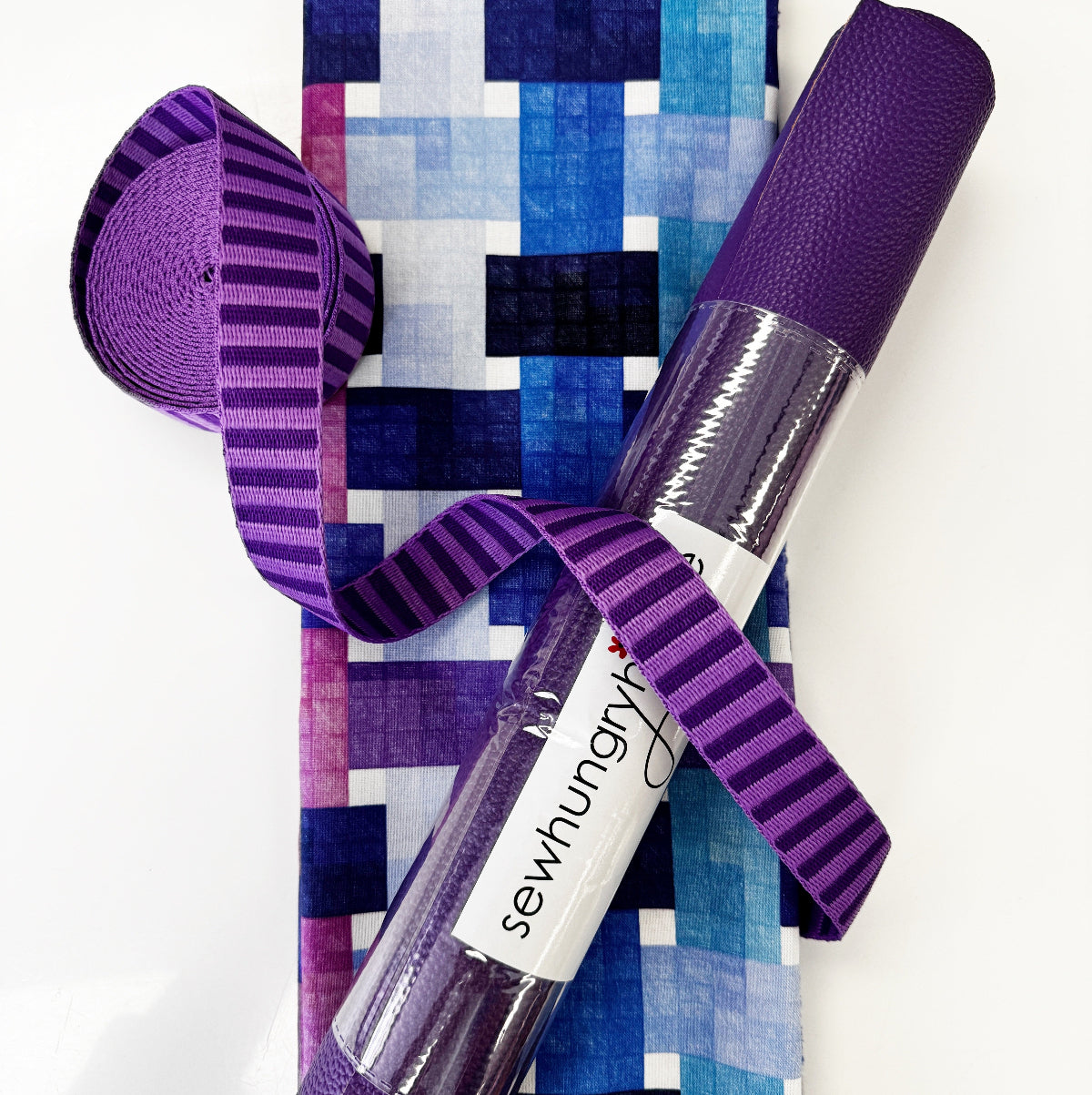 fabric bundle in purple and blue