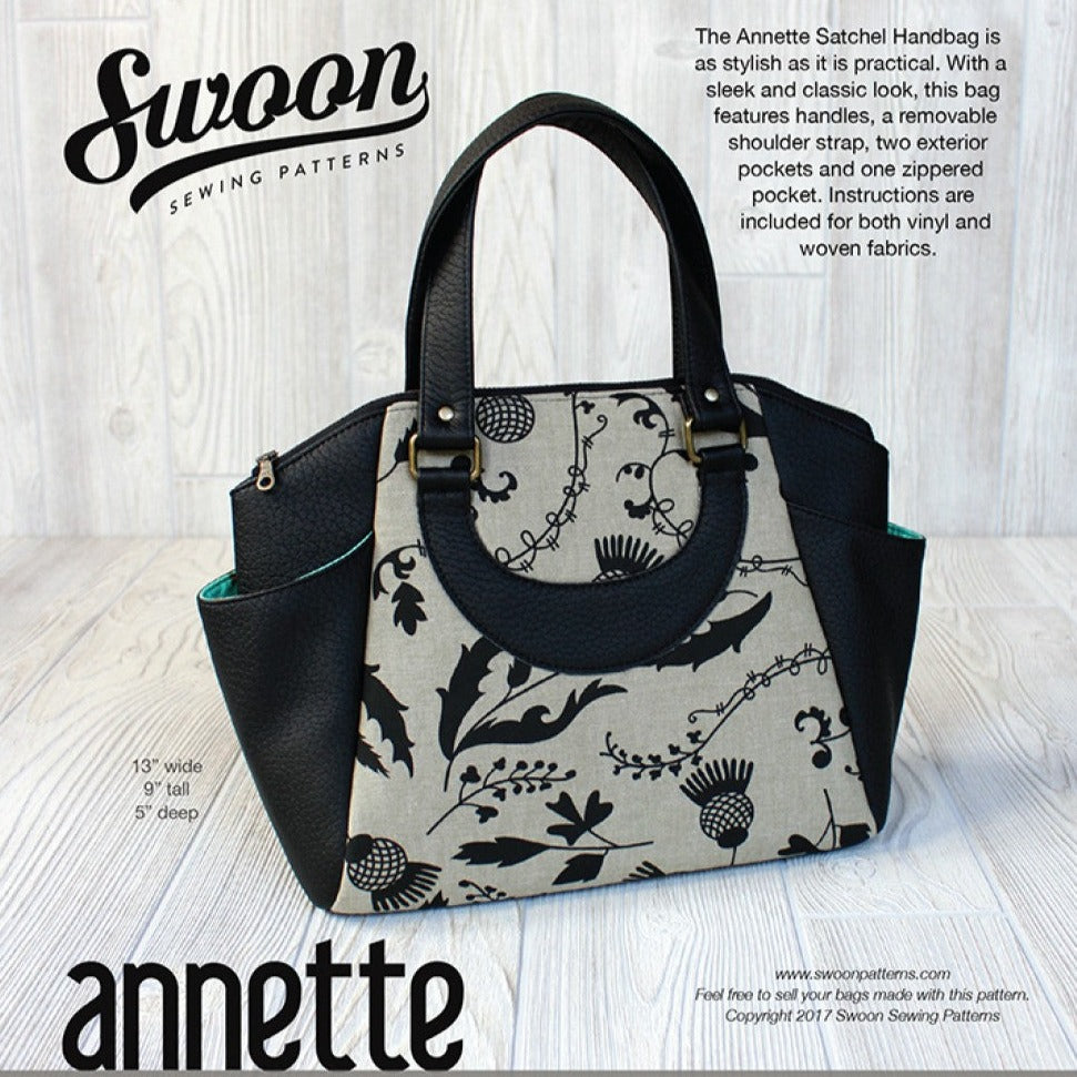 Annette bag sewing pattern by Swoon