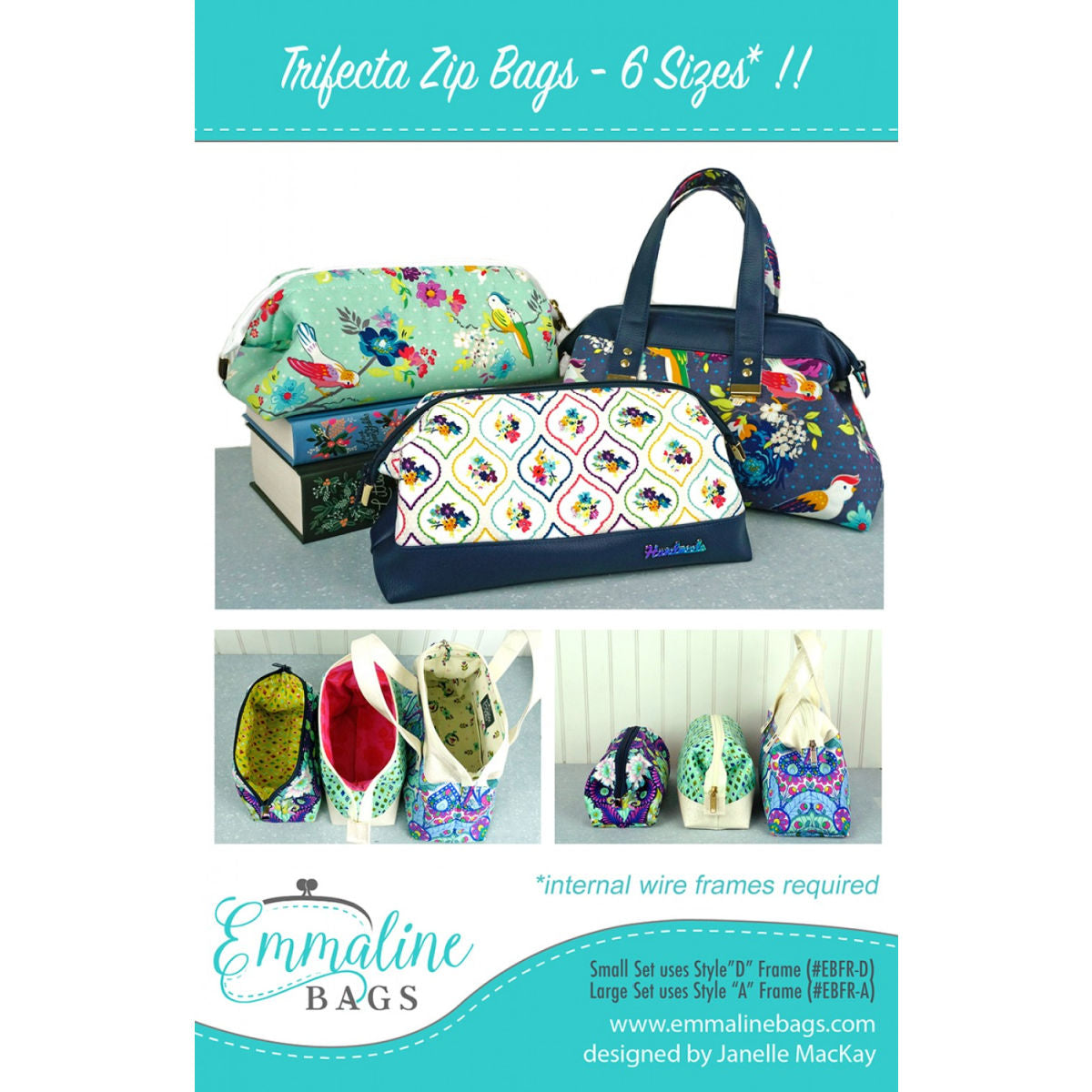 Trifecta Zip Bags sewing pattern