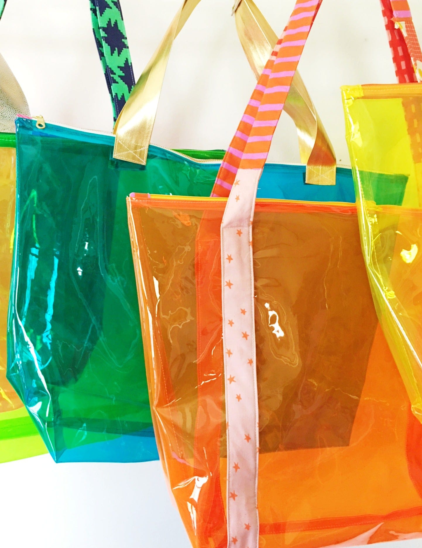 Clear vinyl bag sewing pattern examples