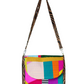 Colorful messenger bag sewing pattern.