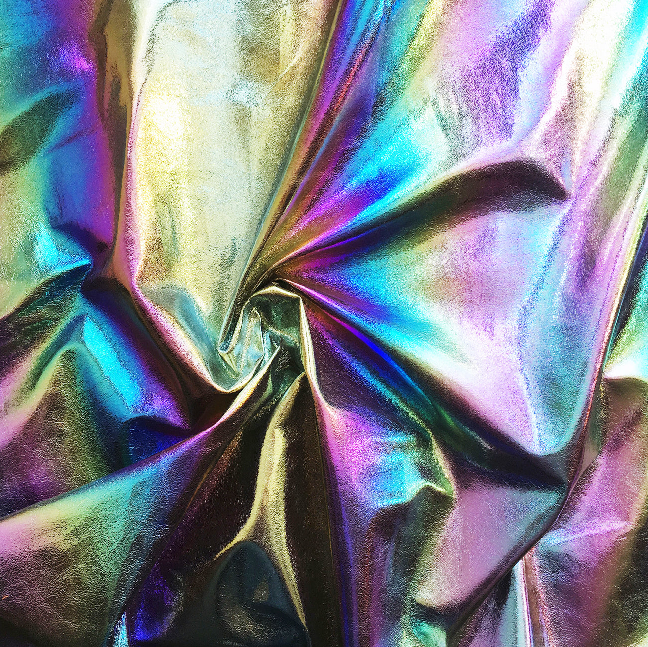 Iridescent Holographic Transparent PVC Fabric 4 Pcs Faux Leather