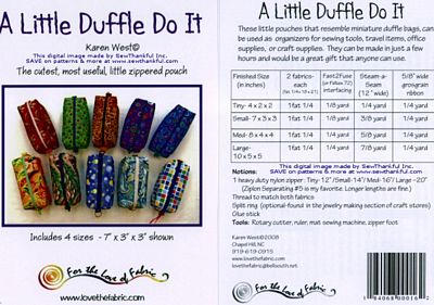 A Little Duffle Do It pattern boxy pouch