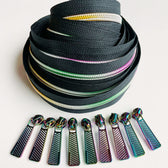 Black and Rainbow Zipper | Original product by Sew Hungryhippie ...
