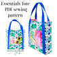 tote bag with clear pockets on white background