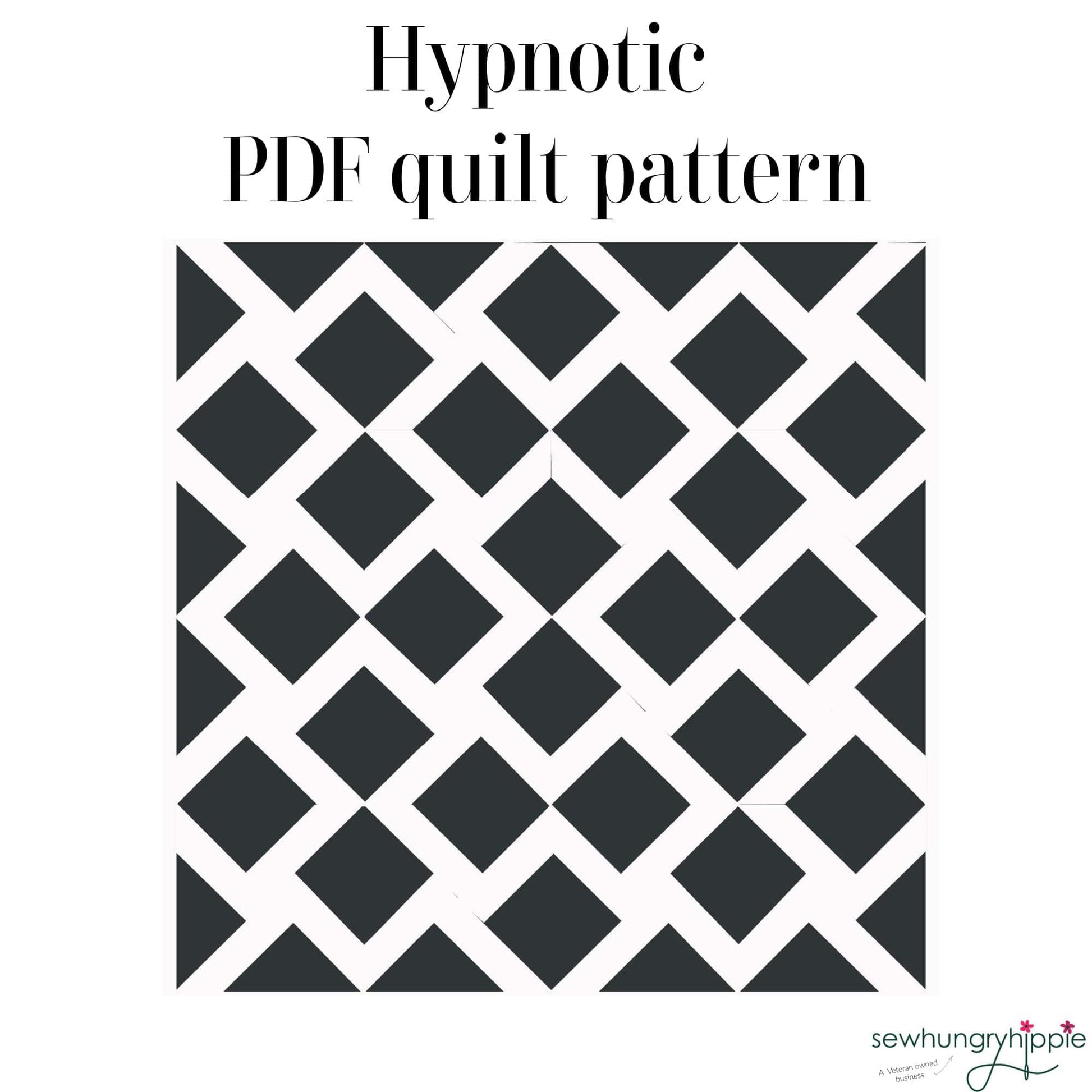 Hypnotic Quilt PDF pattern | SewHungryhippie hypnotic-quilt-pdf-pattern-sewhungryhippie