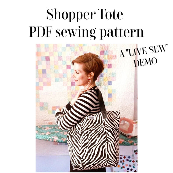 Easy Sewing Tote Pattern PDF for Craft Lovers for Sew