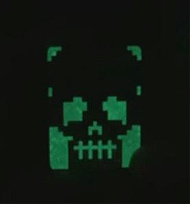Glow in the dark Patchwork Skull enamel pin