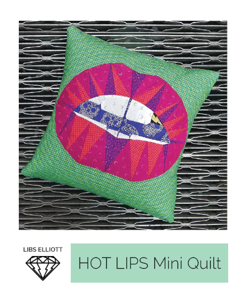 Hot Lips Mini Quilt paper pieced pattern