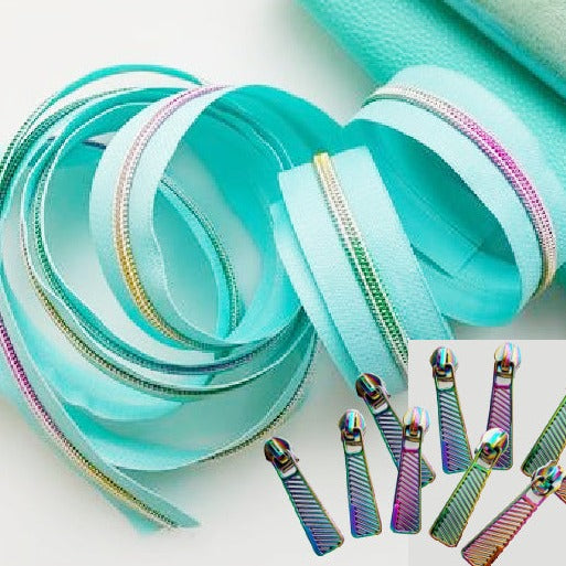 Mint & Rainbow Zipper pack
