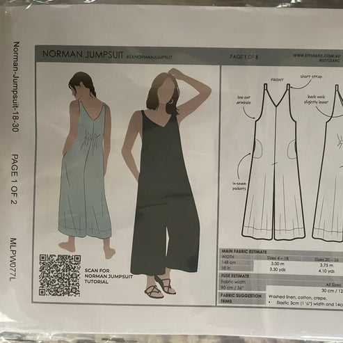 Norman Jumpsuit sewing pattern by Style Arc | SewHungryhippie