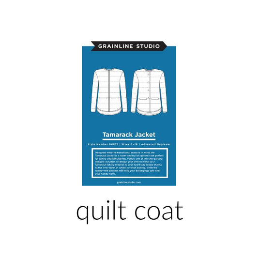 Tamarack Quilt Coat Jacket sewing pattern size 0-18