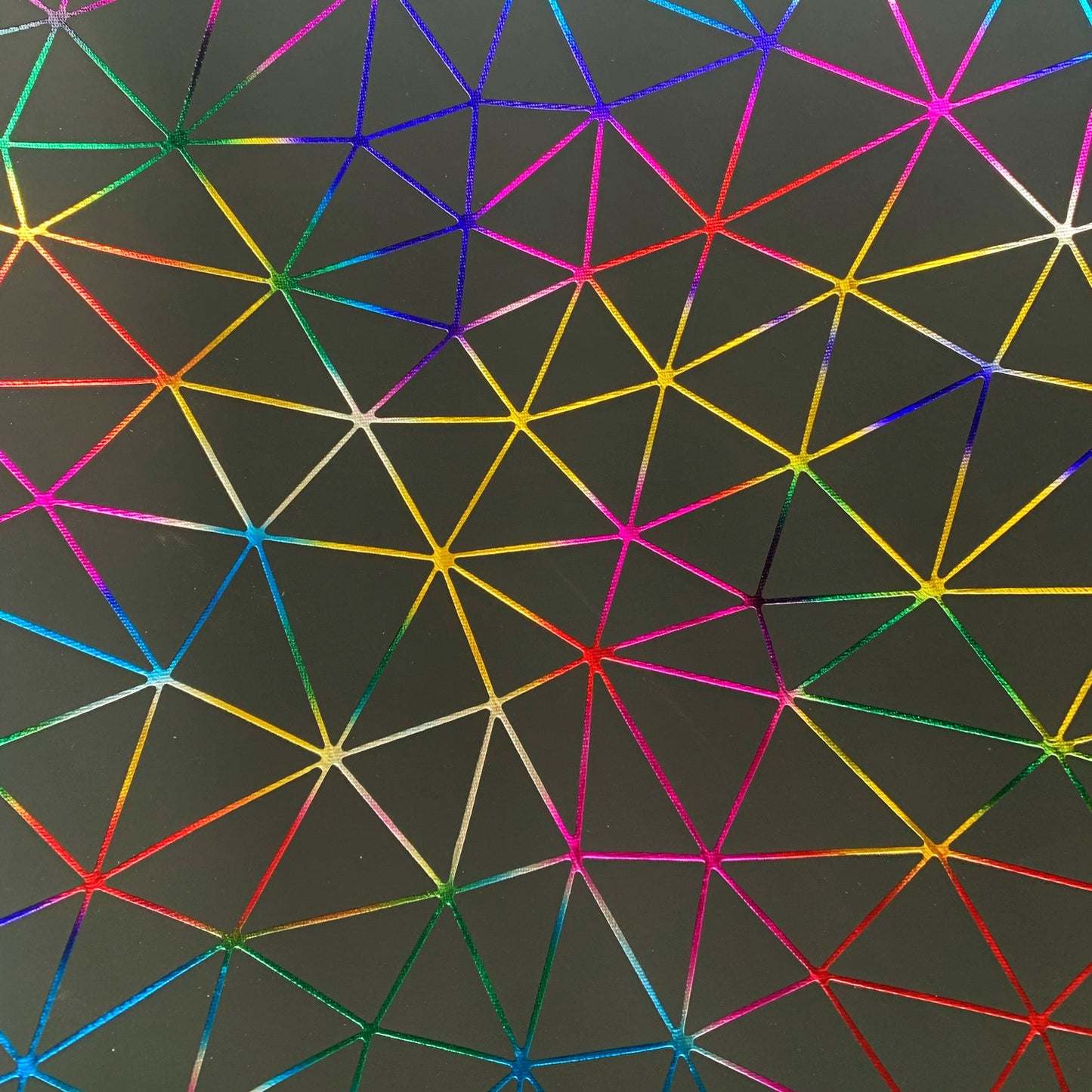 Rainbow Geometric Vinyl Black