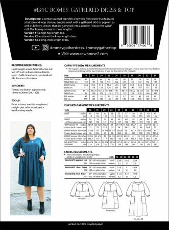 Sew House Seven Romey Curvy fit sewing pattern by Sew House Seven