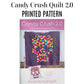 Candy Crush 2.0 Skull Quilt paper pattern