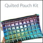 Quilted Pouch Kit in iridescent colors omplete sewing kits with fabrics, tools, and patterns for beginners and advanced sewers