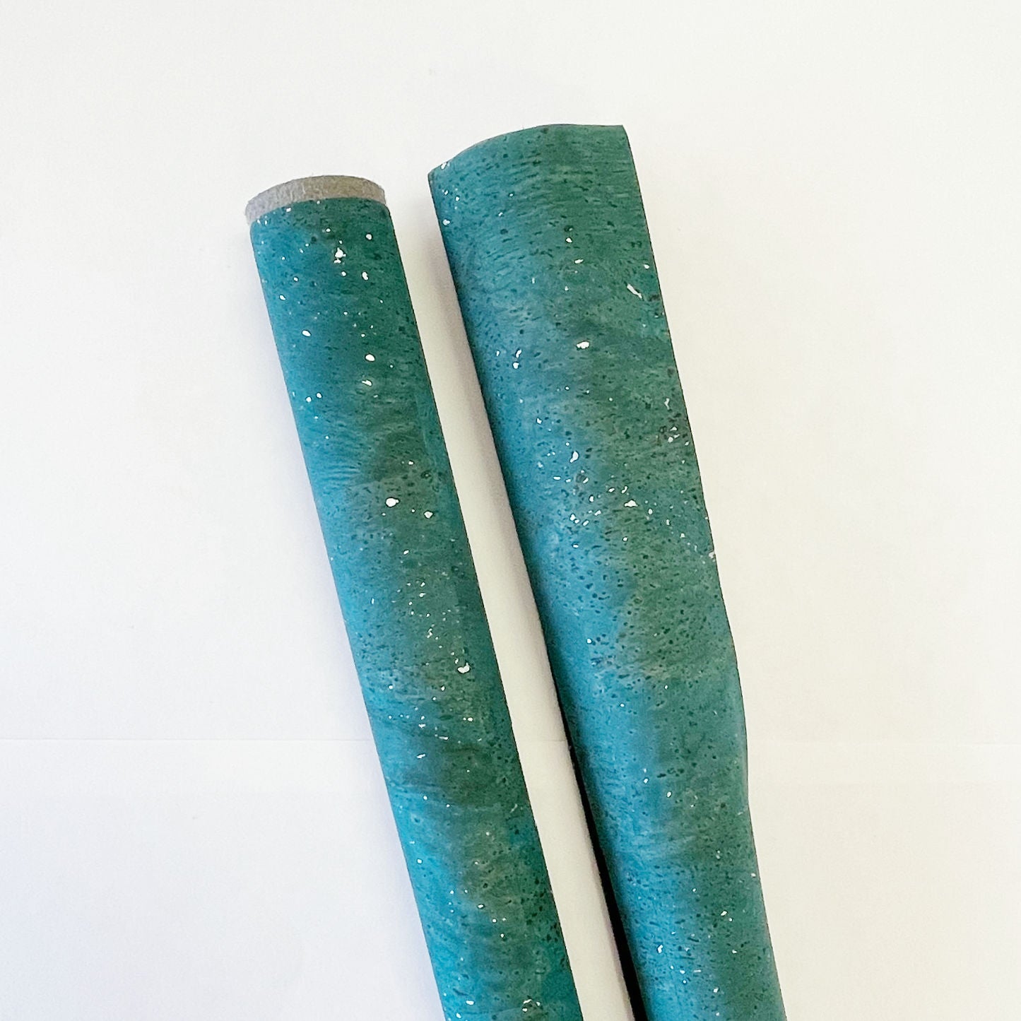 Teal cork microfiber backing