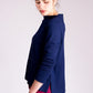 Woman in blue top, toaster2